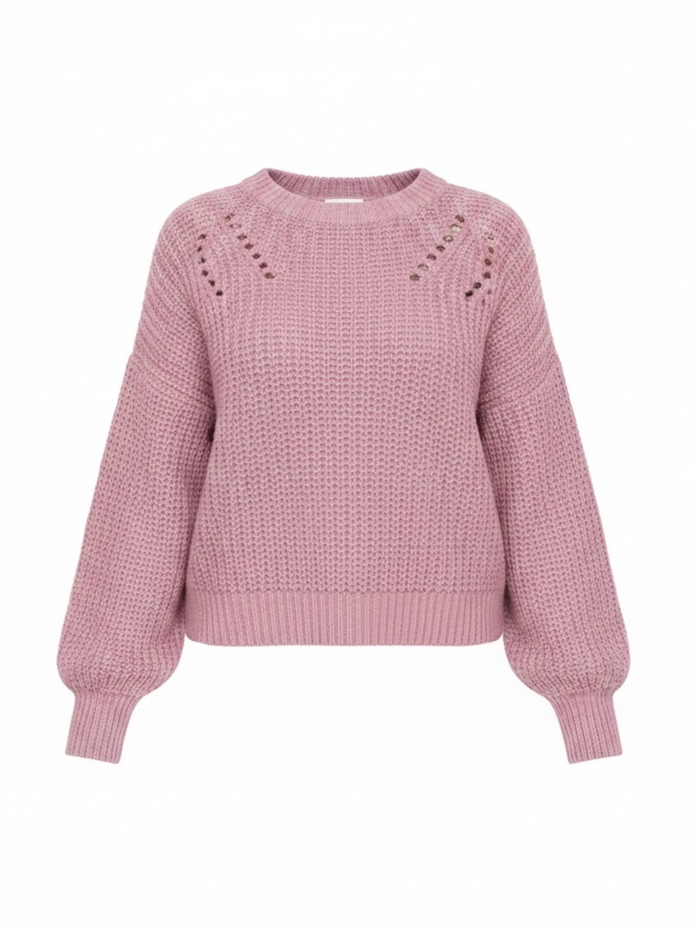 Cotton Candy LA Pink Chunky Knit Crewneck Sweater